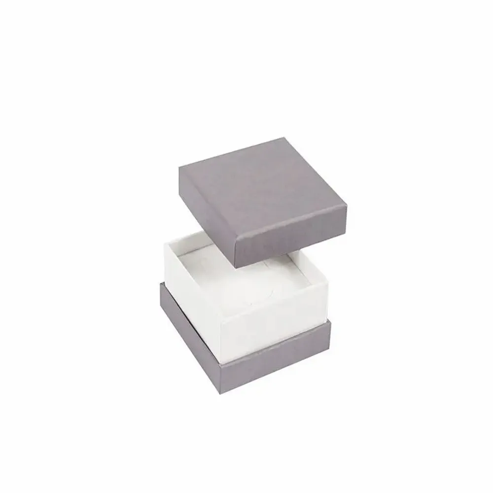 Gifts - Grey matte cardboard ring box/trinket tray with white trim - LAVAL 1878