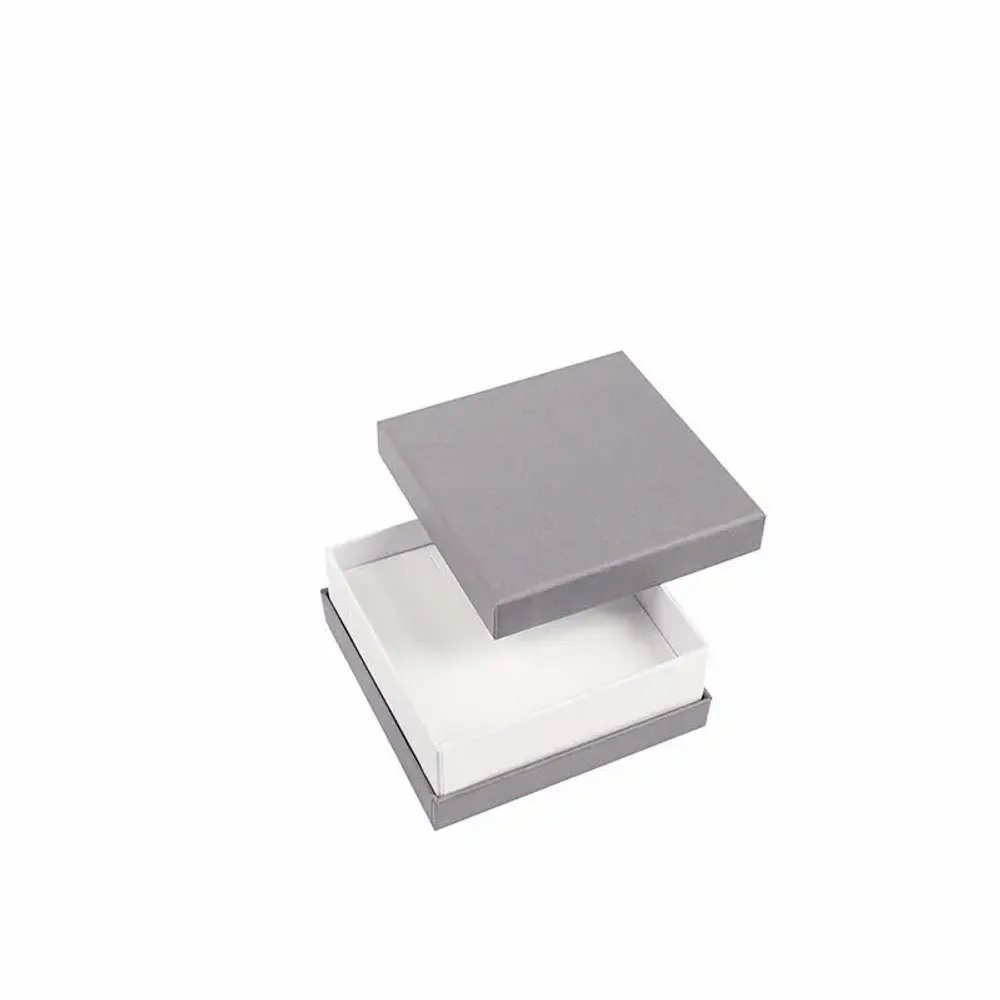 Gifts - Matte grey cardboard storage box with white trim - LAVAL 1878