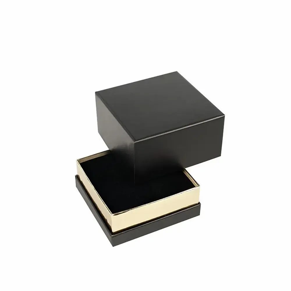 Gifts - Matte black cardboard watch case with gold trim - LAVAL 1878
