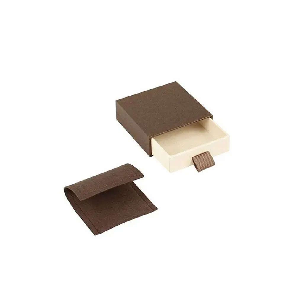 Gifts - Iridescent cardboard drawer case, microfiber pouch, brown/cream - LAVAL 1878