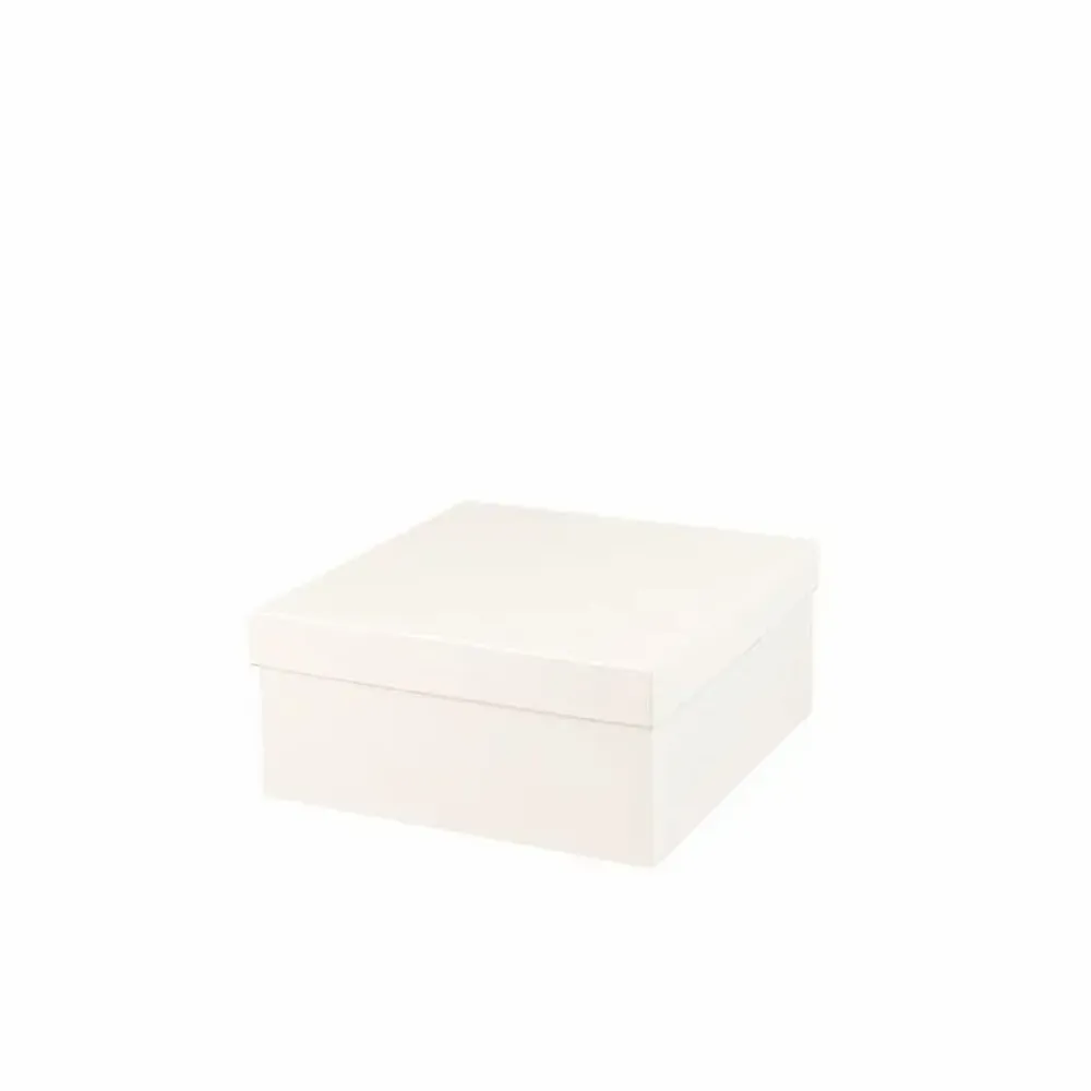 Cadeaux - Boîte carton lisse mat blanc 20 x 20 x H 10cm - LAVAL 1878
