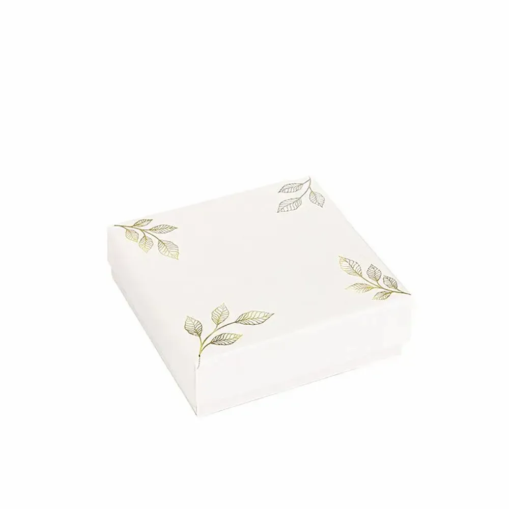 Gifts - Matte white valet tray - Gold foil leaf motifs - LAVAL 1878