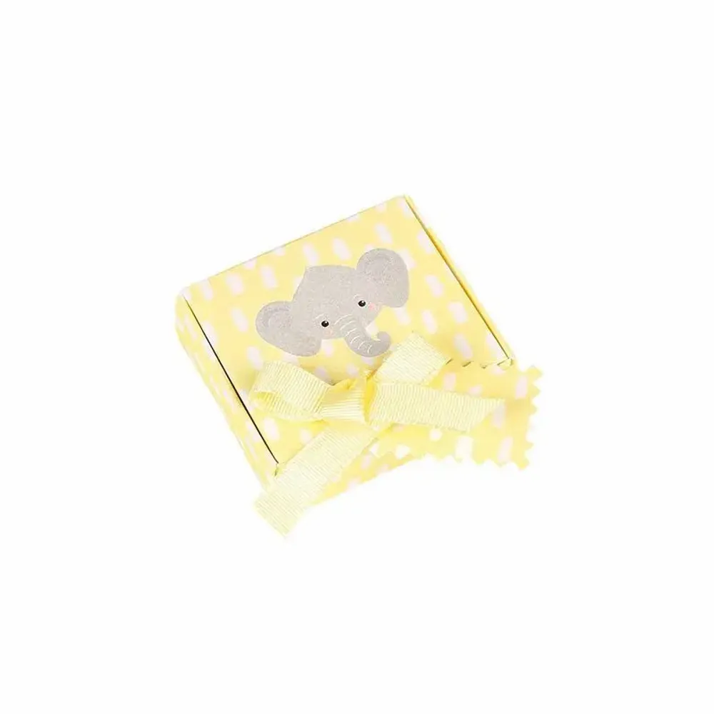 Cadeaux - Écrin vide-poche Éléphant carton irisé jaune - LAVAL 1878