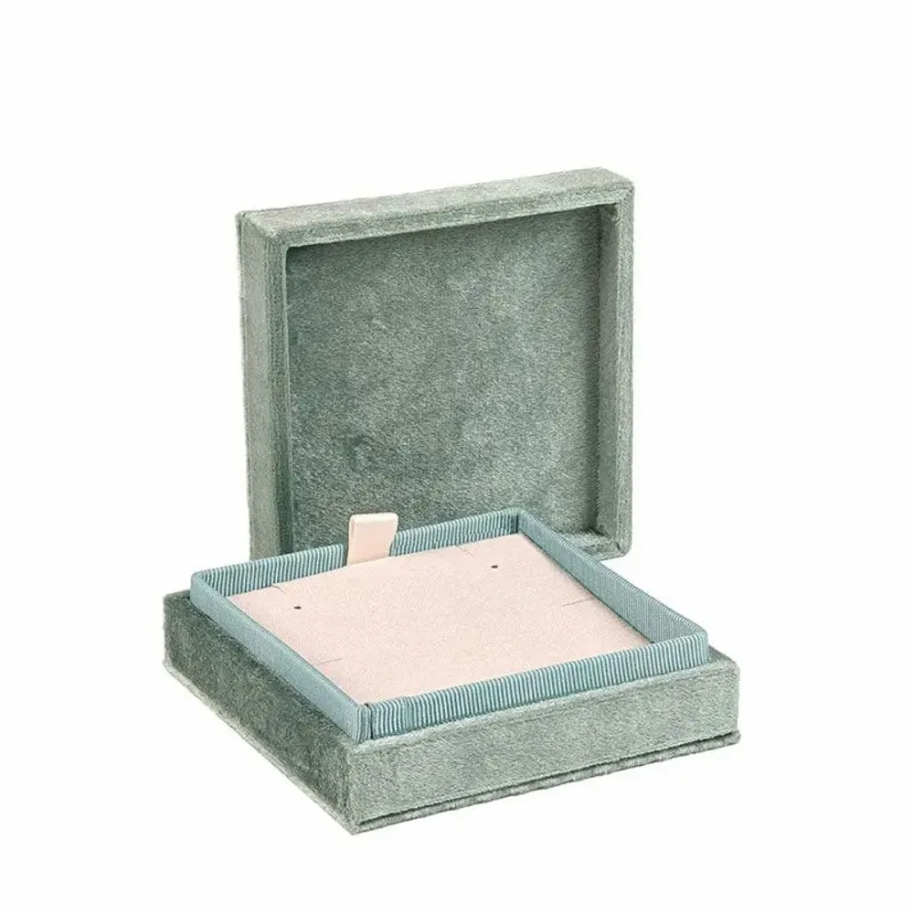 Gifts - Sage green synthetic velvet valet tray - LAVAL 1878