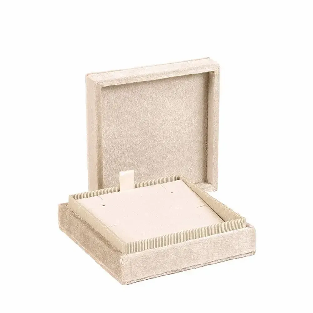 Cadeaux - Écrin vide-poche velours synthétique beige - LAVAL 1878