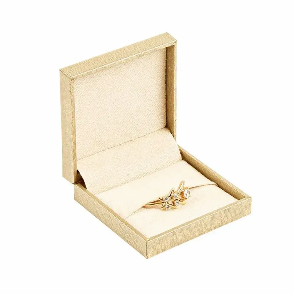 Gifts - Textured matte gold-plated ring pouch/case with magnetic closure - LAVAL 1878