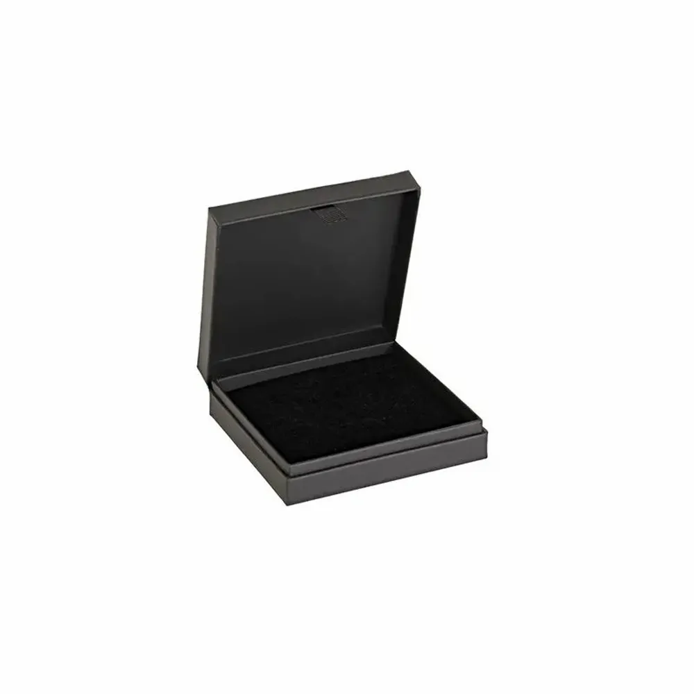 Gifts - Black hinged cardboard storage box with a rubberized finish - LAVAL 1878