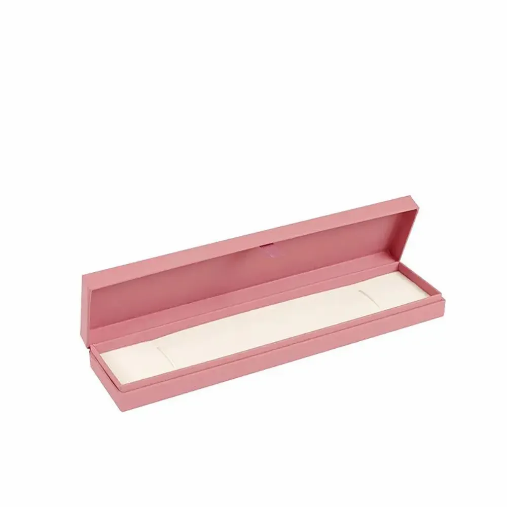 Gifts - Cardboard bracelet case with a rubberized finish and hinged, old rose - LAVAL 1878