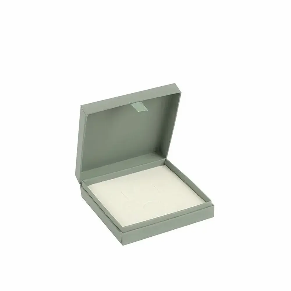 Gifts - Sage green hinged cardboard catch-all tray with a rubberized finish - LAVAL 1878