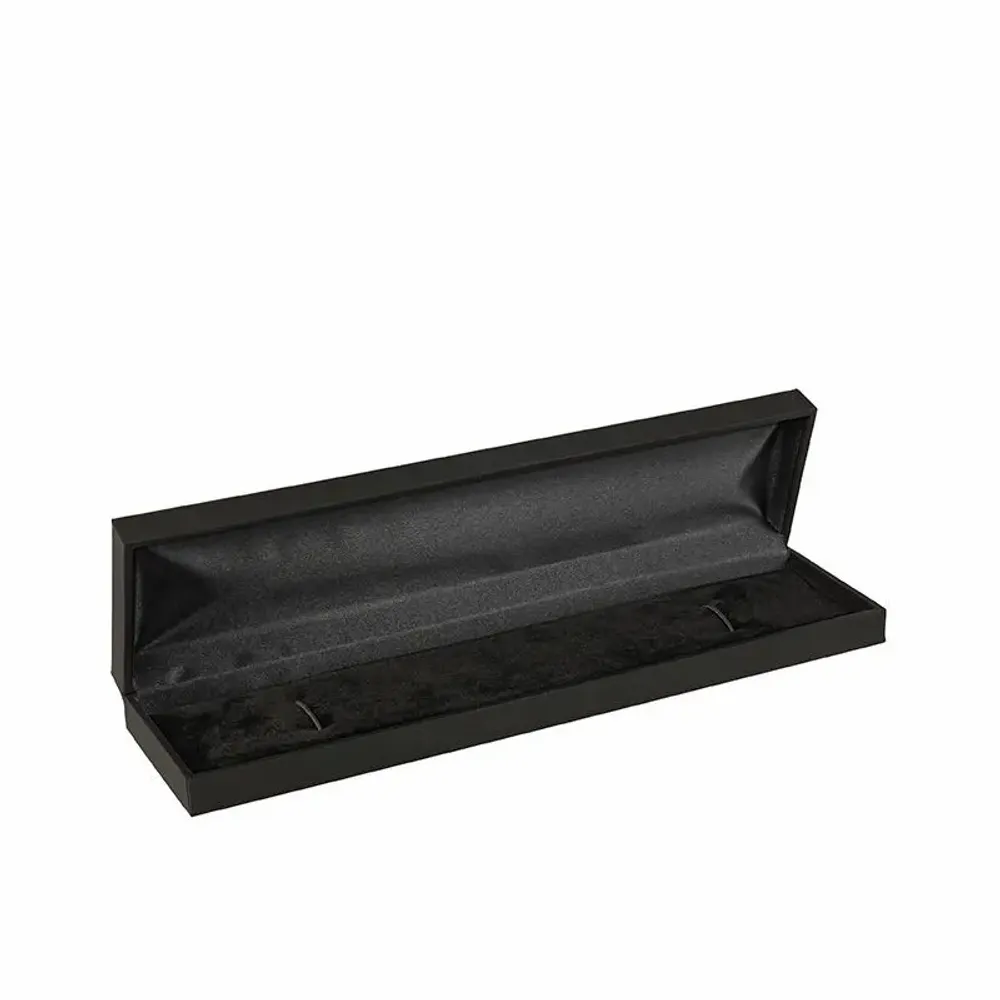 Gifts - Matte smooth black leather bracelet case - LAVAL 1878