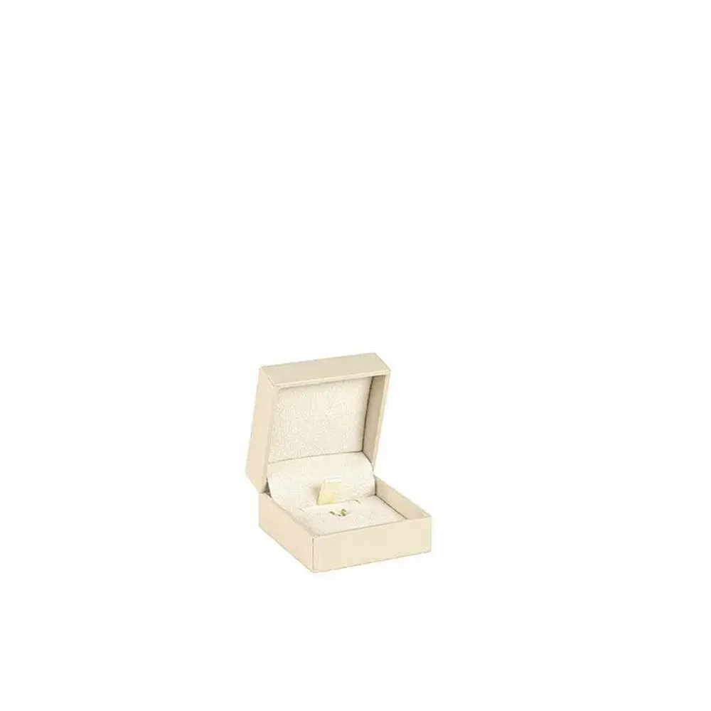 Gifts - Smooth, matte cream-colored coated pendant/earring box - LAVAL 1878