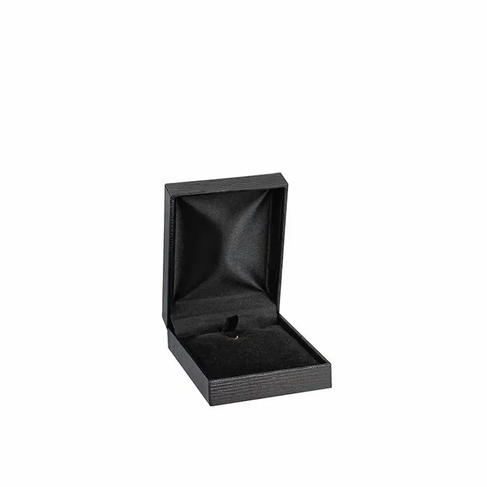 Gifts - Black synthetic-coated earring/pendant case - LAVAL 1878