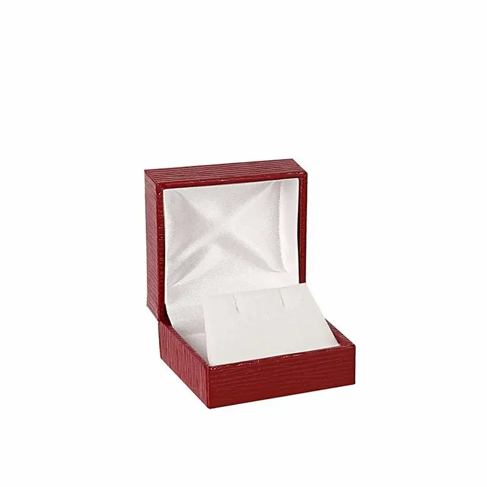 Gifts - Red synthetic-coated earring case - LAVAL 1878