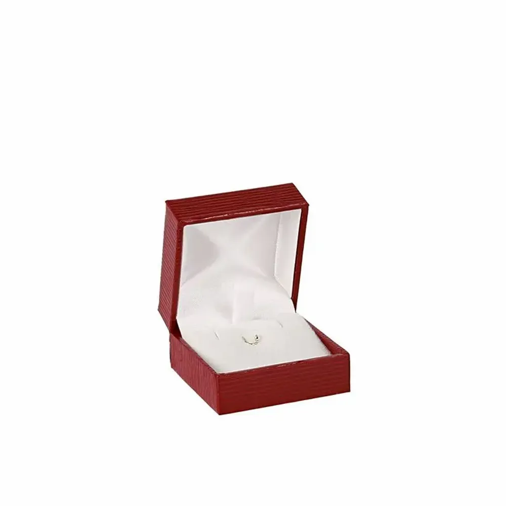 Gifts - Red synthetic-coated earring/pendant case - LAVAL 1878