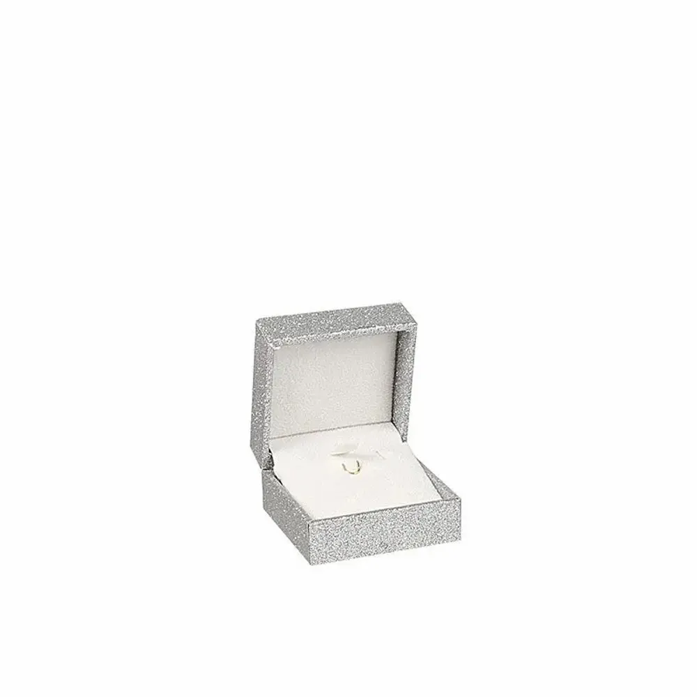 Gifts - Silver-colored glittery earring/pendant box - LAVAL 1878