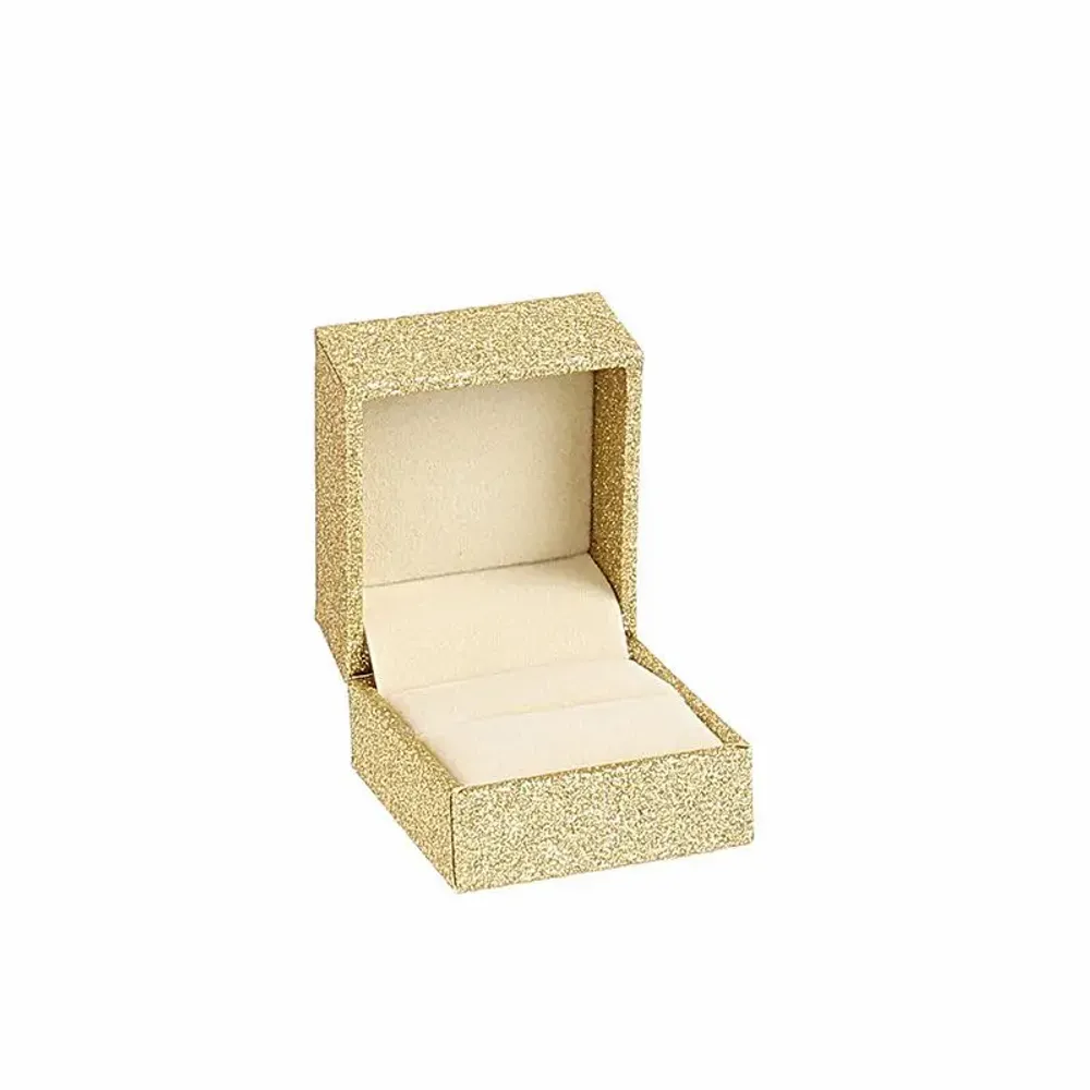 Cadeaux - Écrin bague gainé doré à paillettes - LAVAL 1878