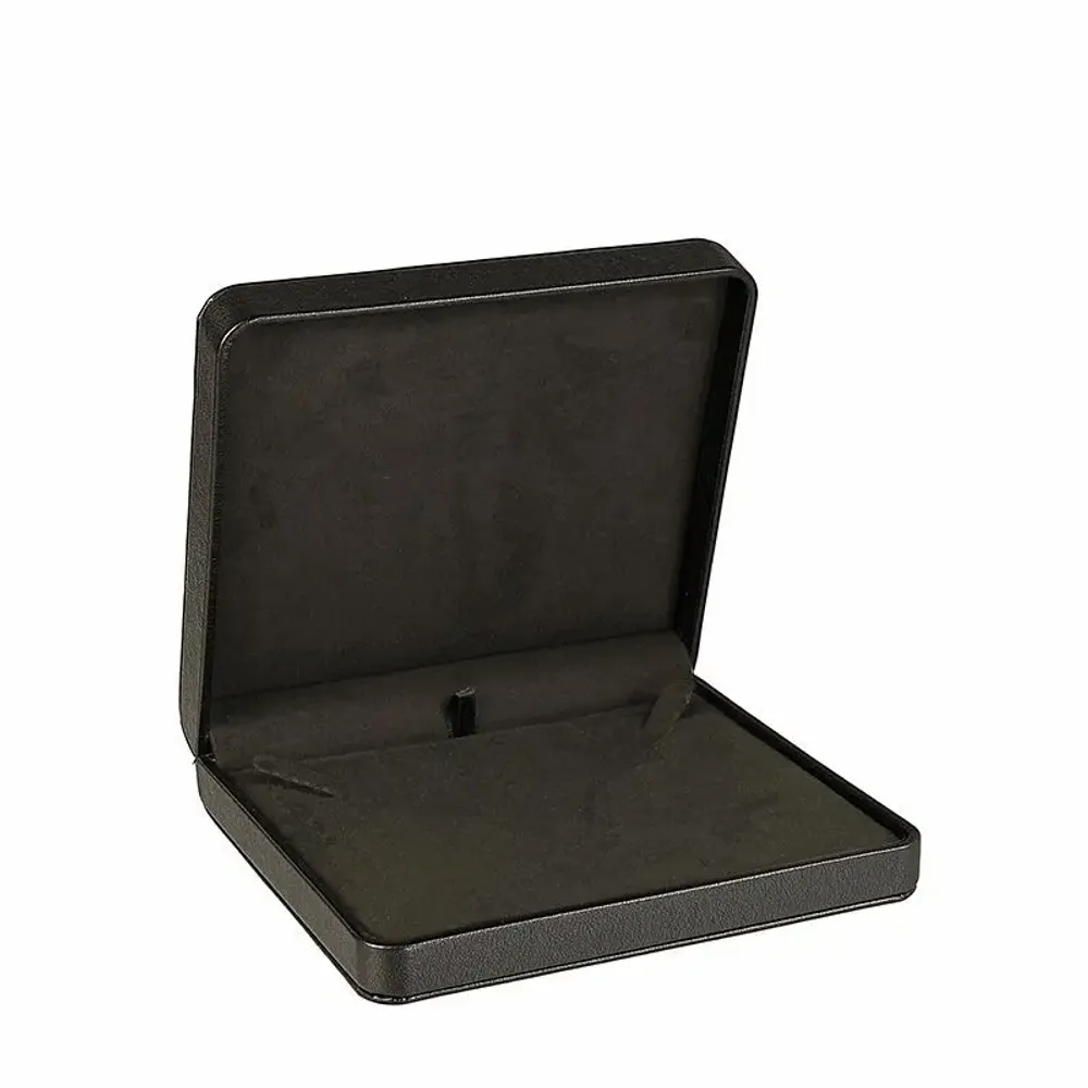 Gifts - Black synthetic-covered collar case with a smooth cowhide leather look - LAVAL 1878