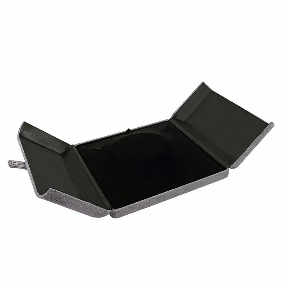 Cadeaux - Écrin collier gainé synthétique aspect daim, gris - LAVAL 1878