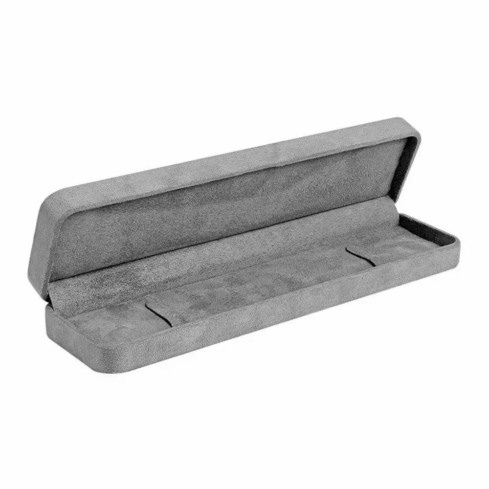 Cadeaux - Écrin bracelet gainé synthétique aspect suédine, gris - LAVAL 1878