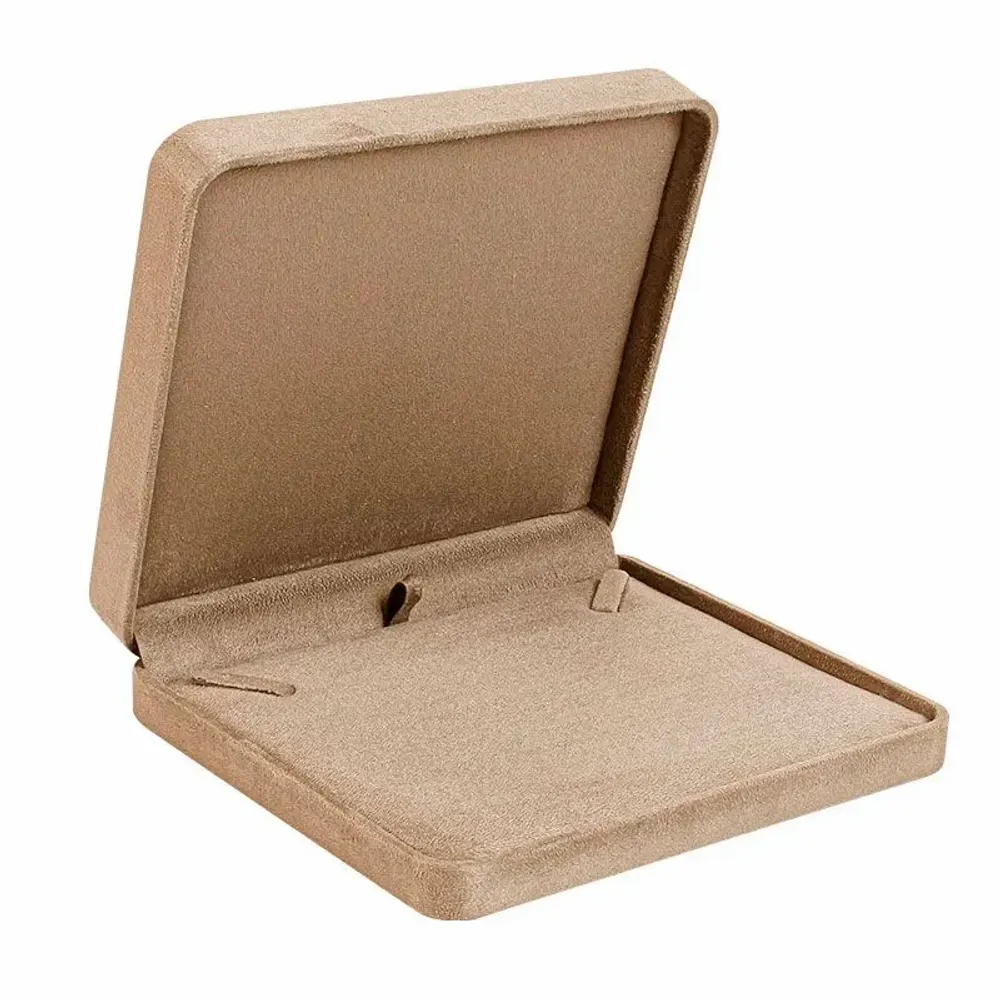 Gifts - Synthetic suede-look collar case, taupe - LAVAL 1878