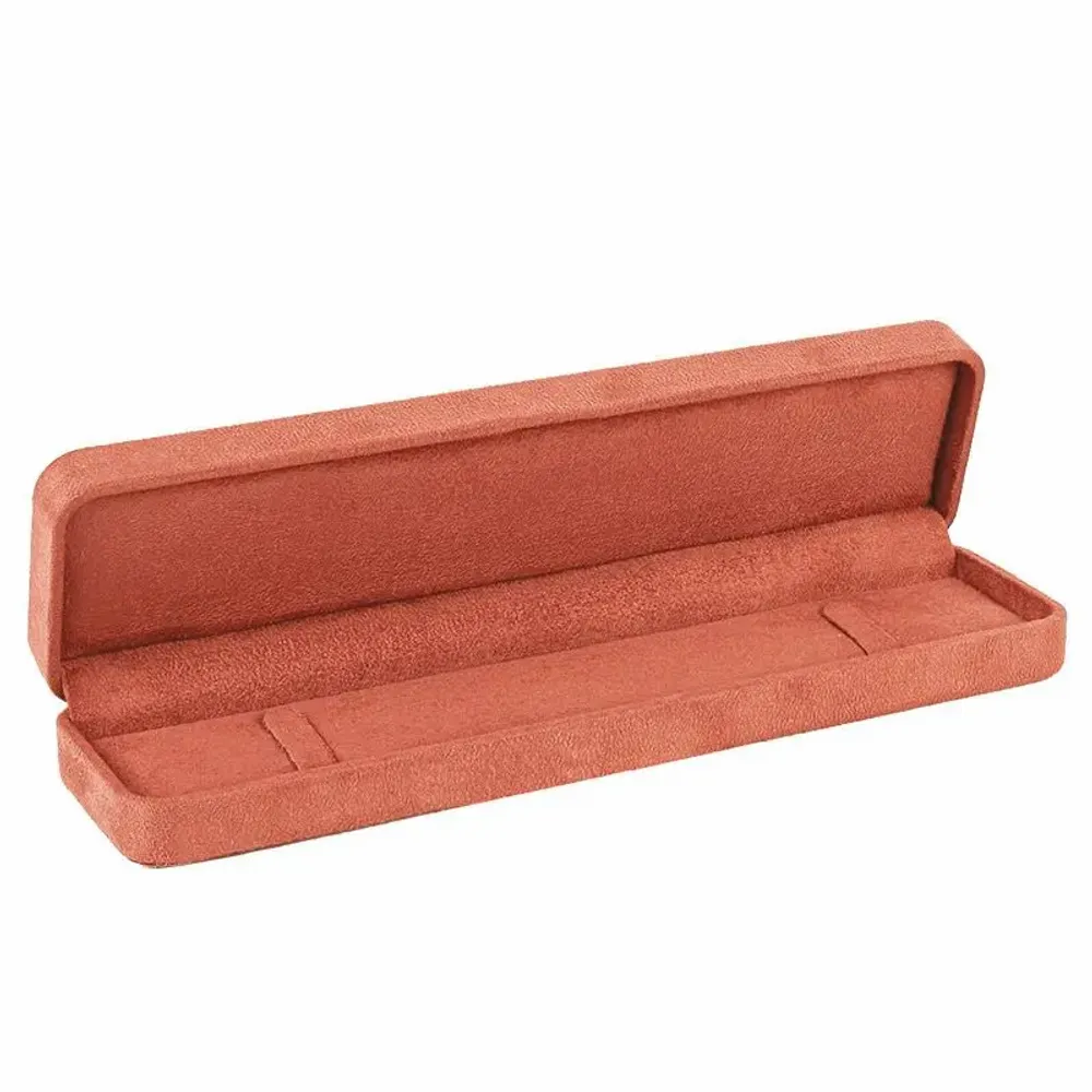 Gifts - Bracelet case with synthetic suede-like finish, terracotta - LAVAL 1878