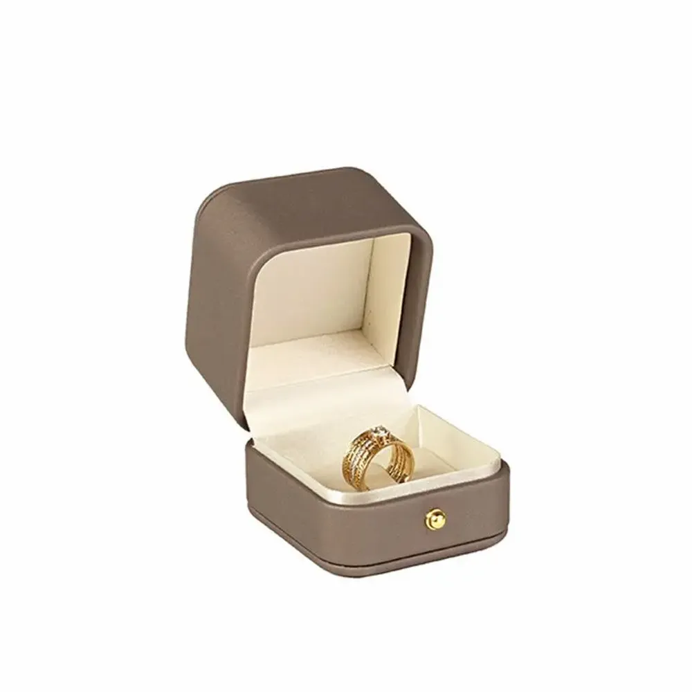 Gifts - Dark taupe synthetic-coated ring case with a satin finish - LAVAL 1878