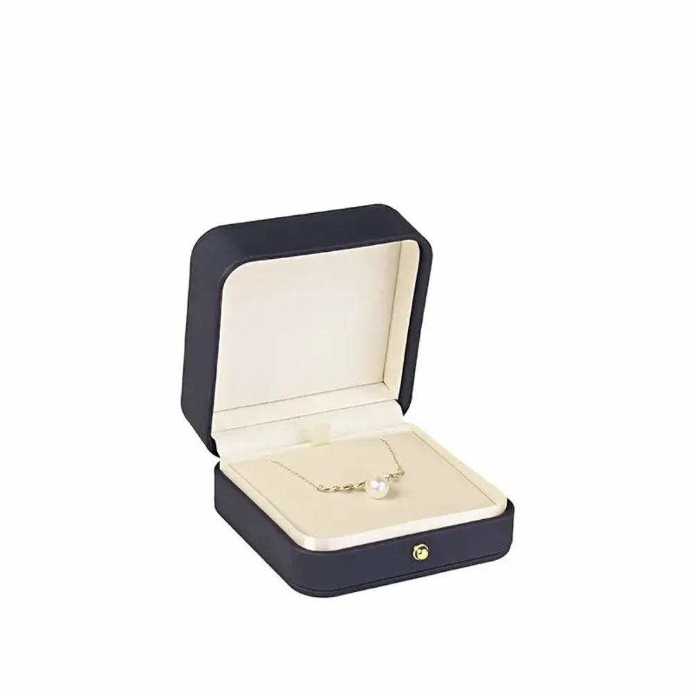 Cadeaux - Ecrin B.O./collier gainé synthétique bleu marine, aspect satiné - LAVAL 1878