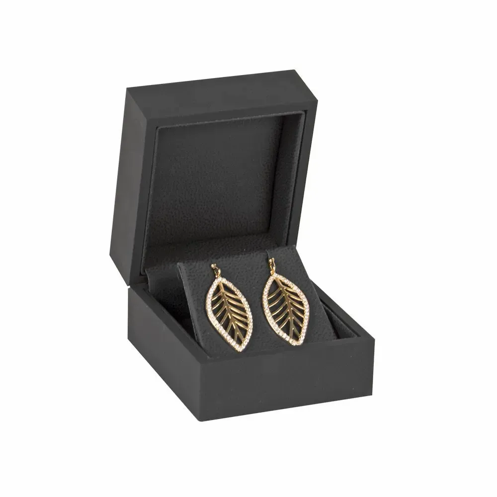 Gifts - Earring case with smooth, rubberized coating, black - LAVAL 1878