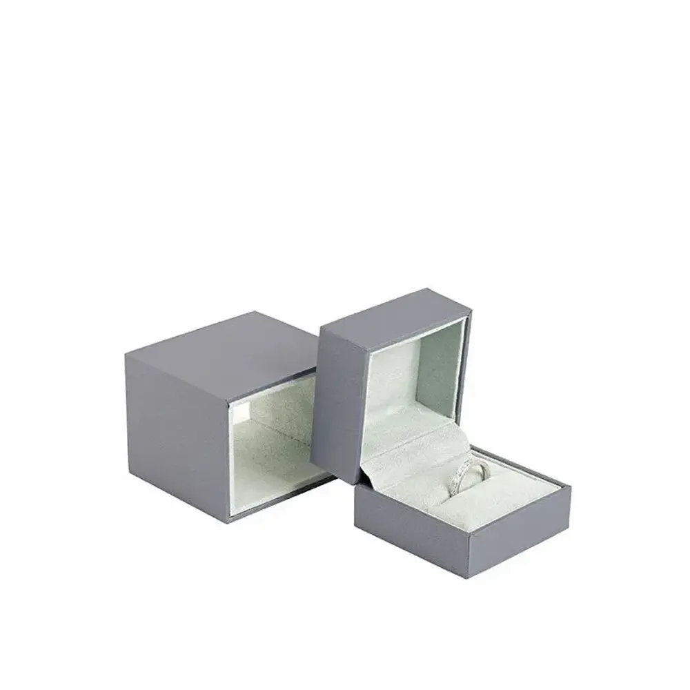 Gifts - Ring box with a synthetic, rubberized, blue-grey finish, matching case - LAVAL 1878