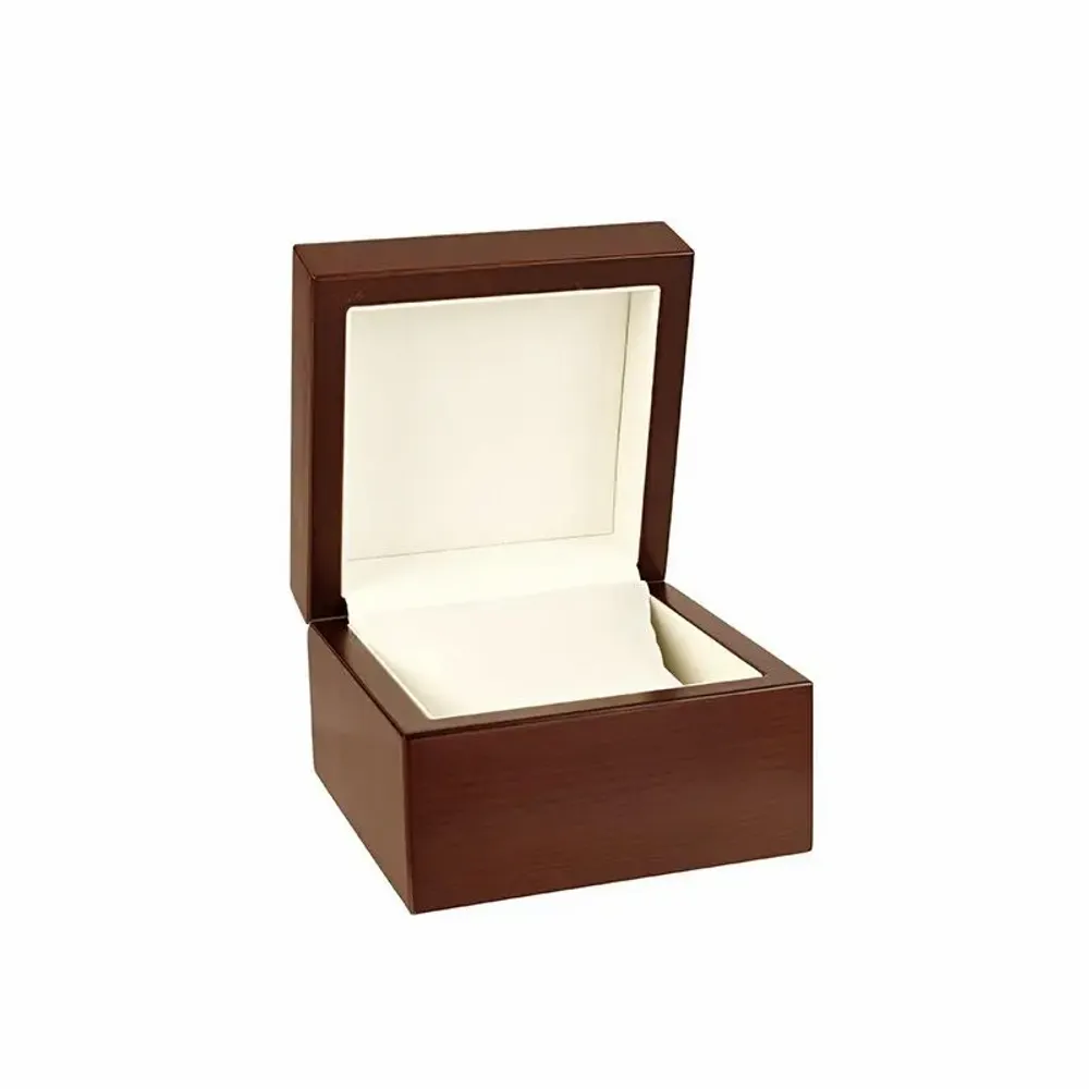 Gifts - Watch case in matte varnished dark brown oak wood - LAVAL 1878