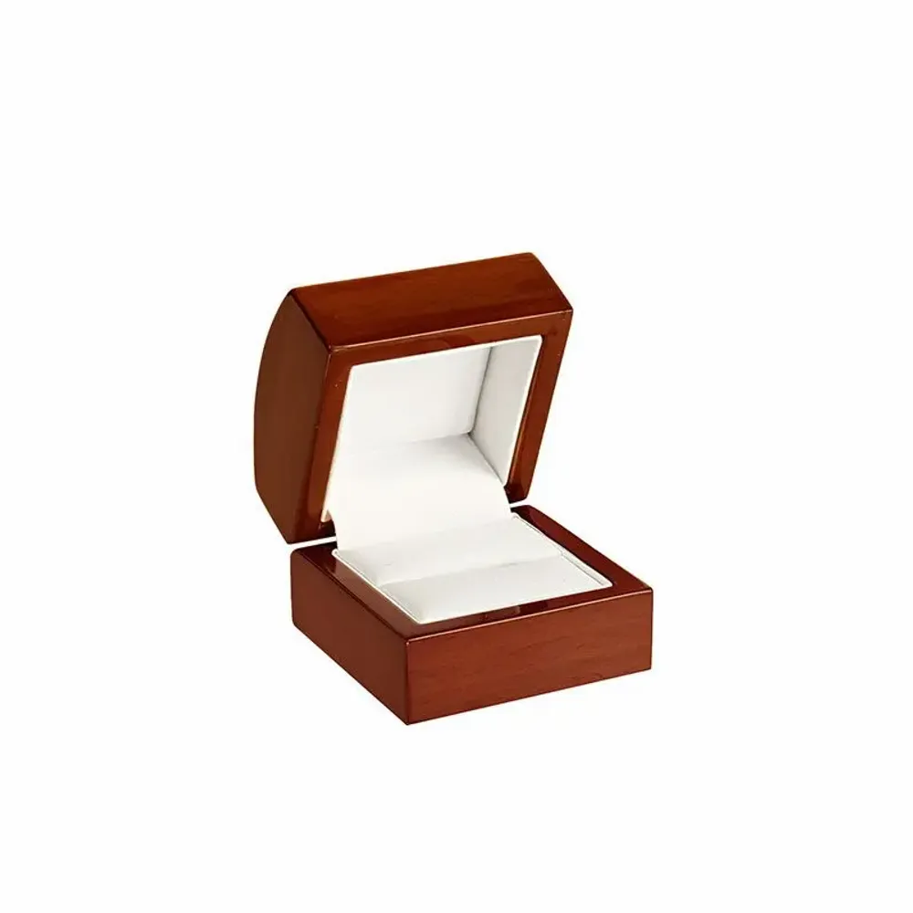 Gifts - Glossy beechwood ring box with slot, light brown - LAVAL 1878
