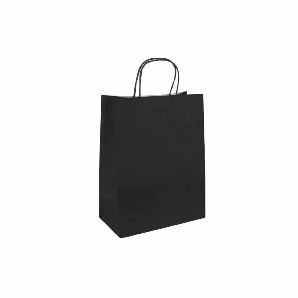 Gifts - Black kraft paper bags 23 x 12 x H 30cm, 90g (x50) - LAVAL 1878