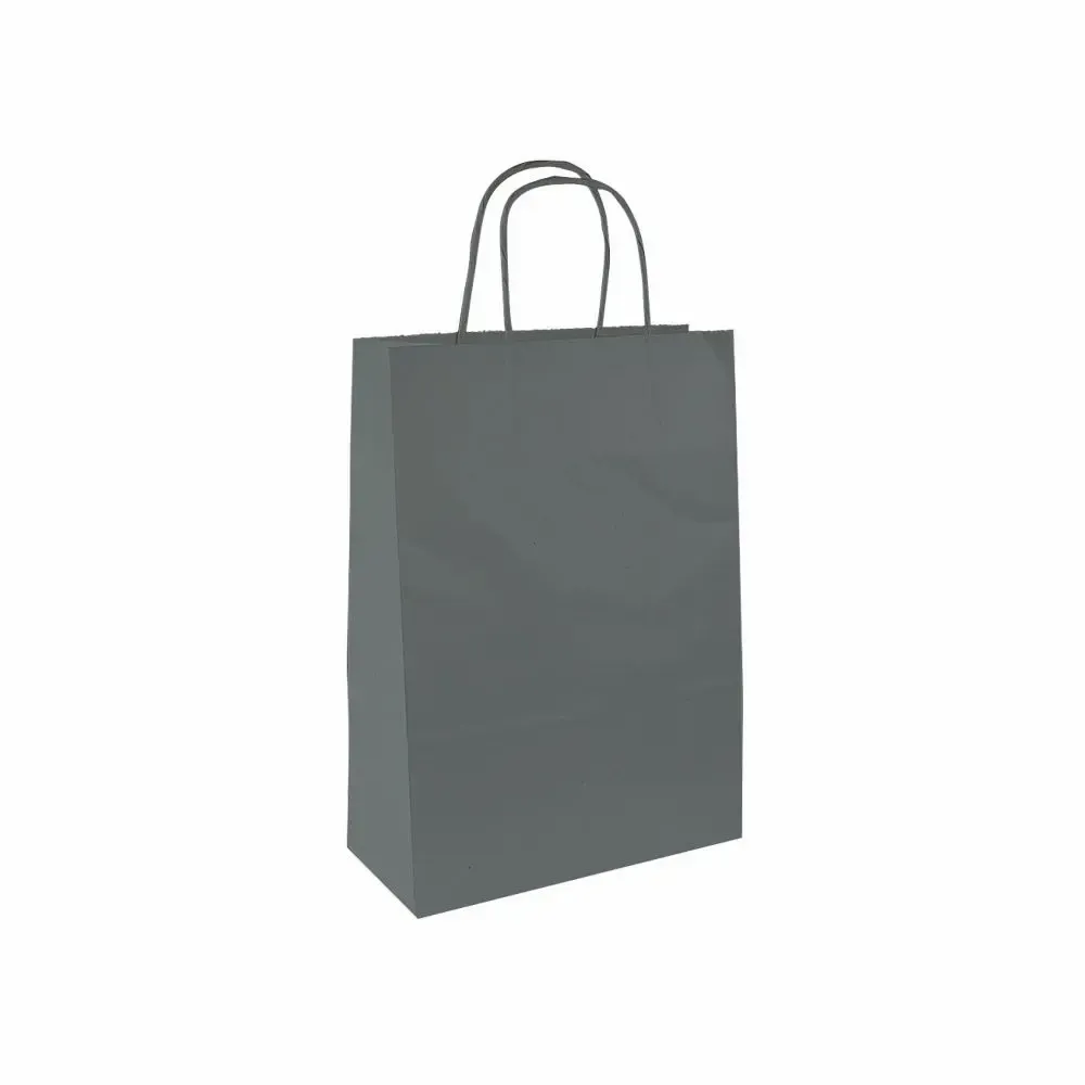 Cadeaux - Sacs papier kraft gris foncé 23 x 12 x H 30cm, 90g (x50) - LAVAL 1878