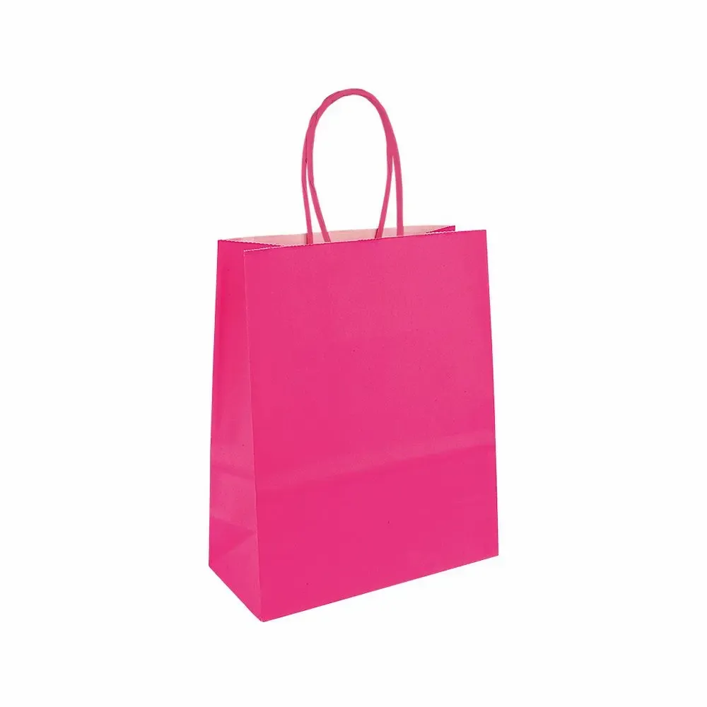 Cadeaux - Sacs papier kraft fuchsia 18 x 8 x H 22cm, 90g (x50) - LAVAL 1878
