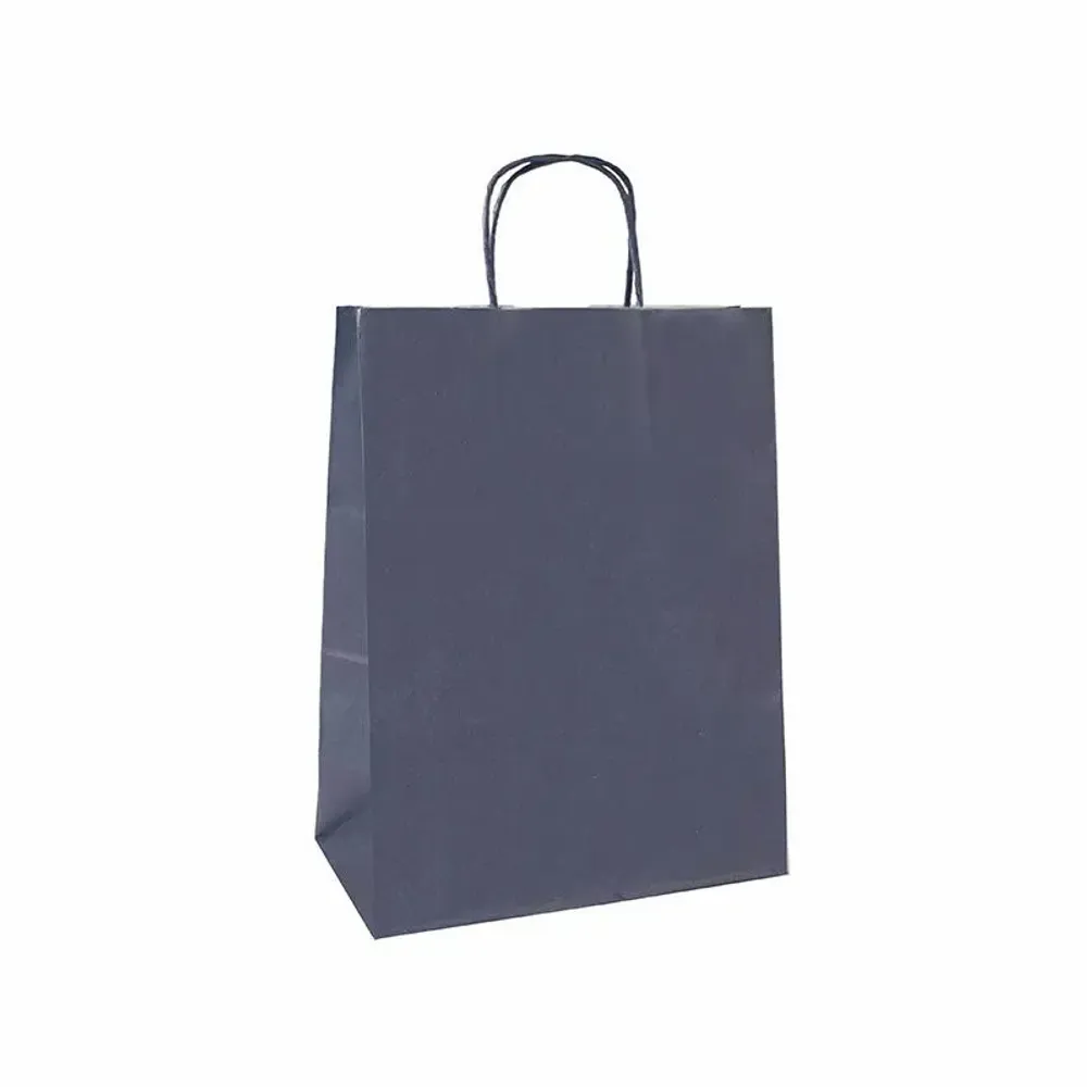 Gifts - Navy blue kraft paper bags 23 x 12 x H 30cm, 90g (x50) - LAVAL 1878