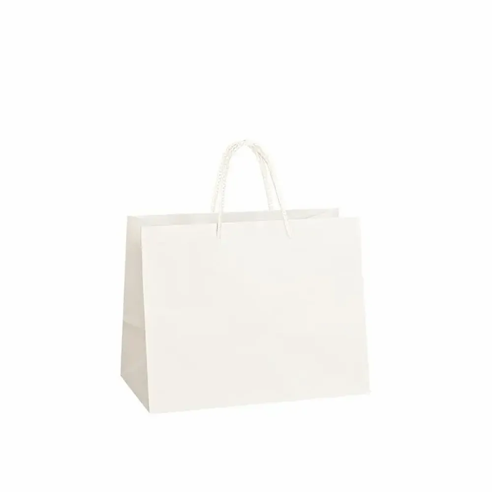 Cadeaux - Sacs papier kraft haut de gamme blanc 24 x 14 x H 19cm, 170g (x10) - LAVAL 1878