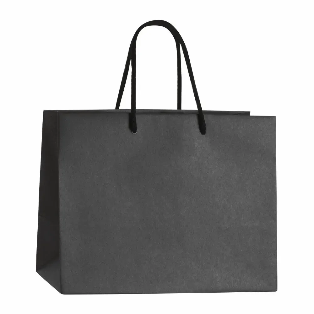 Gifts - Premium black kraft paper bags, 24 x 14 x H 19cm, 175g (x10) - LAVAL 1878