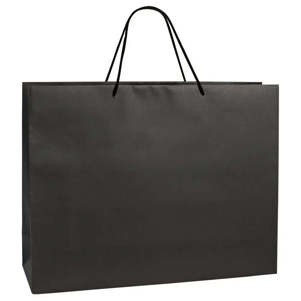 Cadeaux - Sacs papier kraft haut de gamme noir 52 x 16 x H 40cm, 175g (x10) - LAVAL 1878