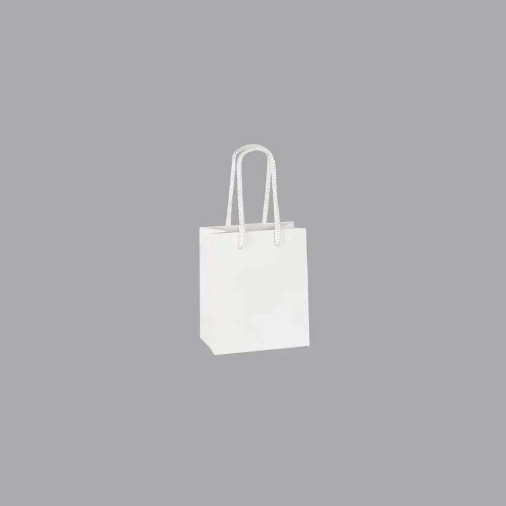 Cadeaux - Sacs papier mat blanc, 10 x 6,5 x H 12cm, 190g (x12) - LAVAL 1878
