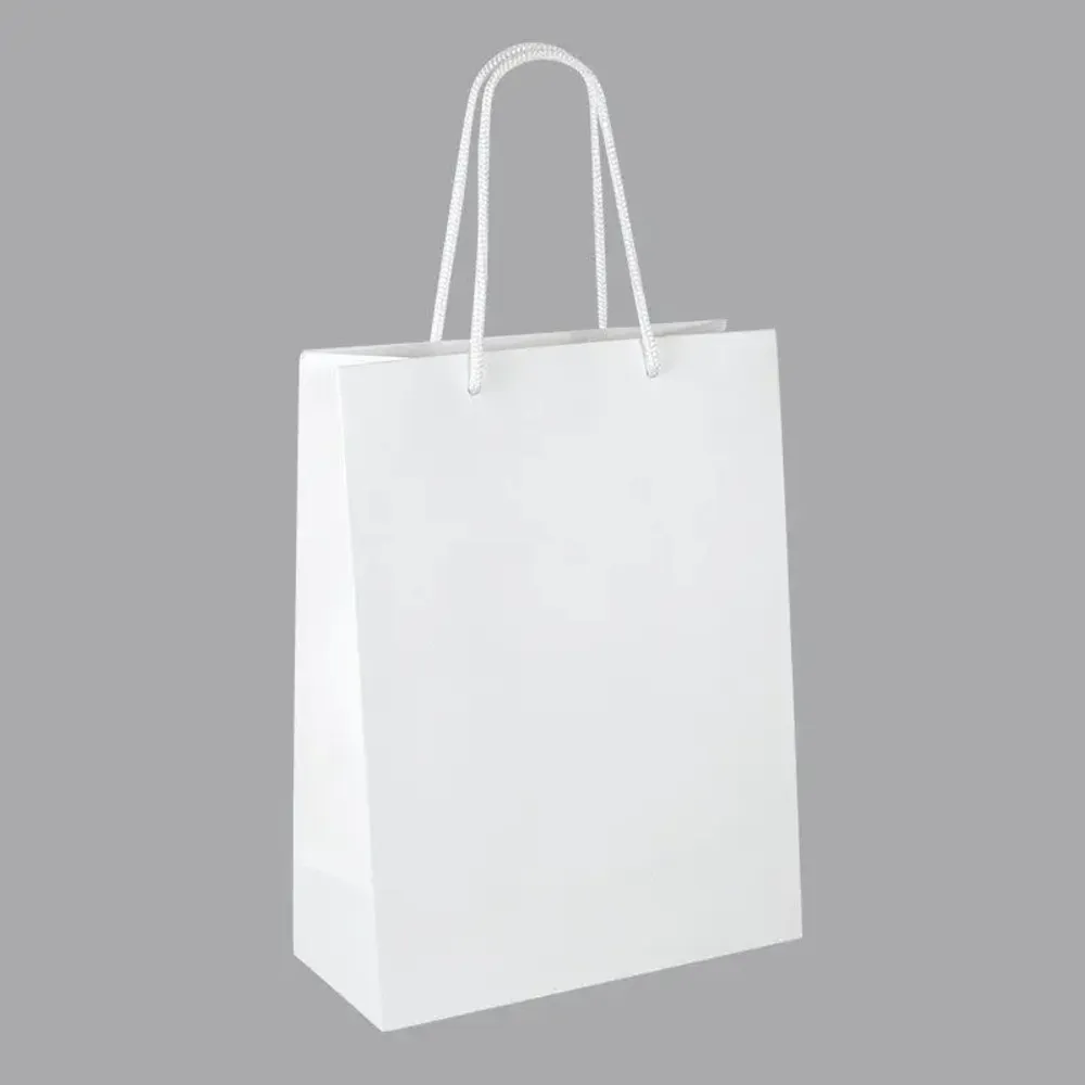 Gifts - Matte white paper bags 27 x 12 x H 37cm, 190g (x12) - LAVAL 1878