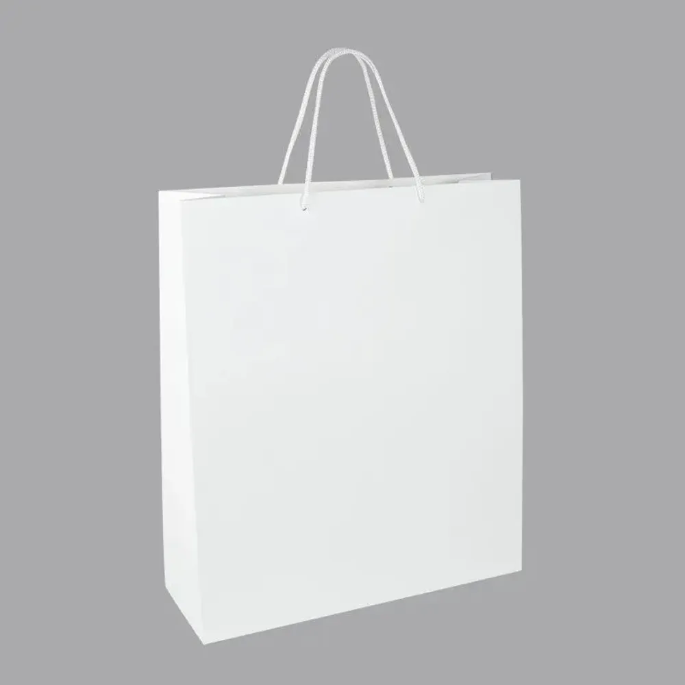 Gifts - Matte white paper bags 36 x 12 x H 41cm, 190g (x12) - LAVAL 1878