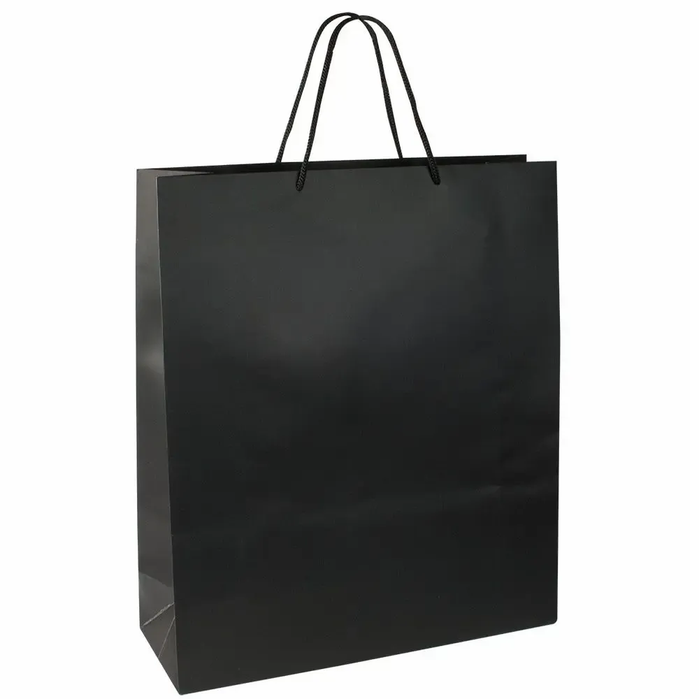 Gifts - Matte black paper bags 36 x 12 x H 41cm, 190g (x12) - LAVAL 1878