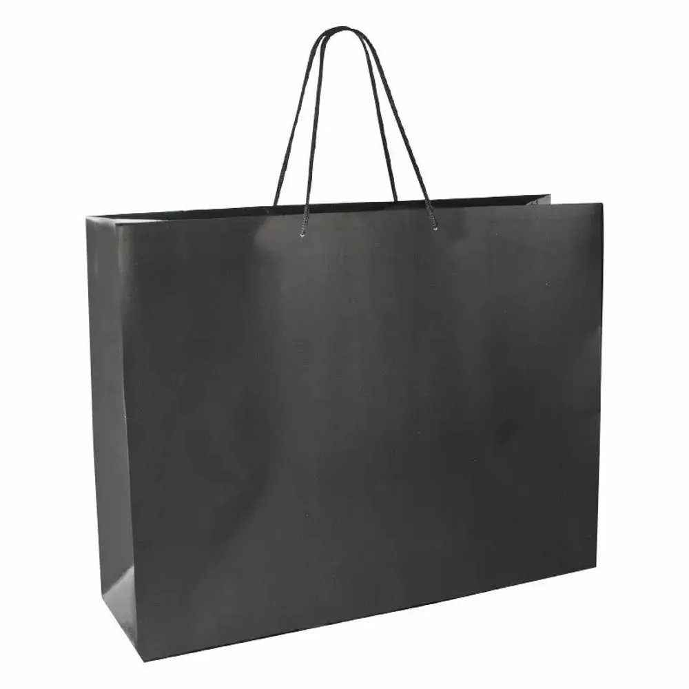 Gifts - Matte black paper bags 53 x 14 x H 44cm, 190g (x10) - LAVAL 1878