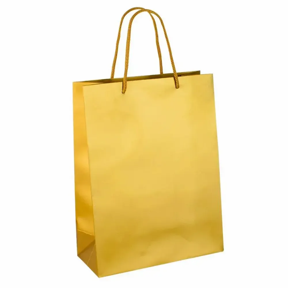 Cadeaux - Sacs papier mat doré 22 x 10 x H 29cm, 190g (x12) - LAVAL 1878