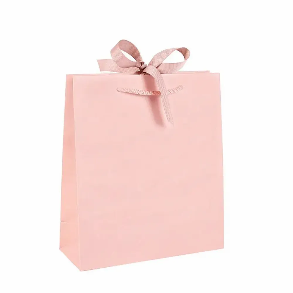 Gifts - Light pink satin paper bags - LAVAL 1878