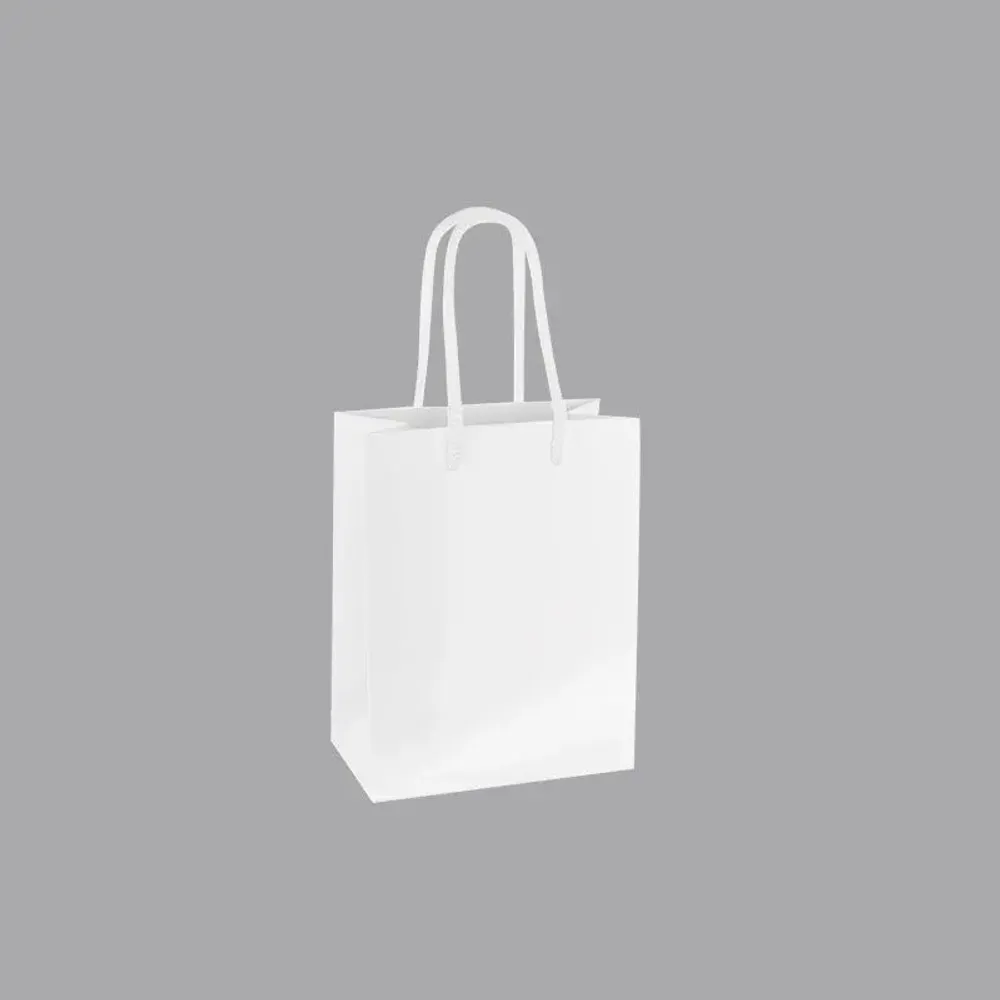 Cadeaux - Sacs papier brillant blanc 11,4 x 6,4 x H 14,6cm, 190g (x25) - LAVAL 1878