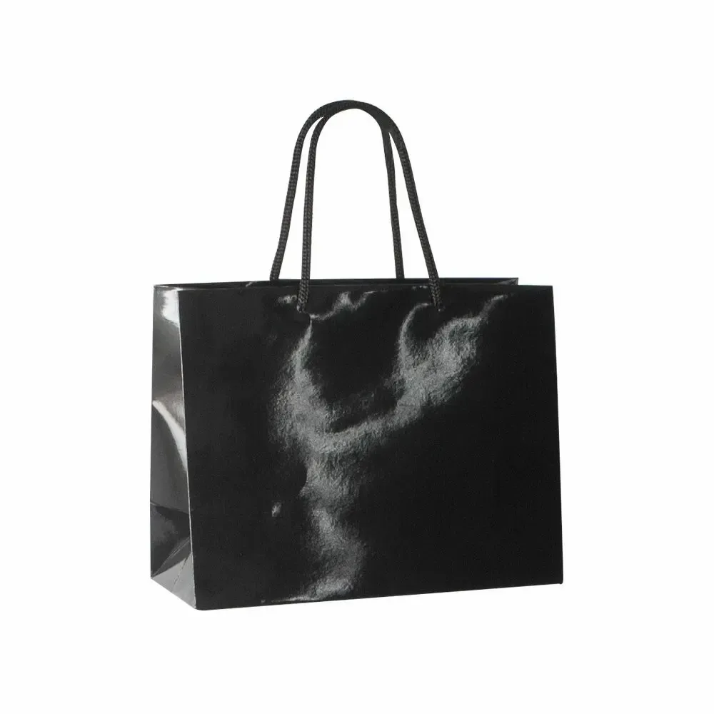 Cadeaux - Sacs papier brillant noir 24 x 12 x H 18cm, 190g (x10) - LAVAL 1878