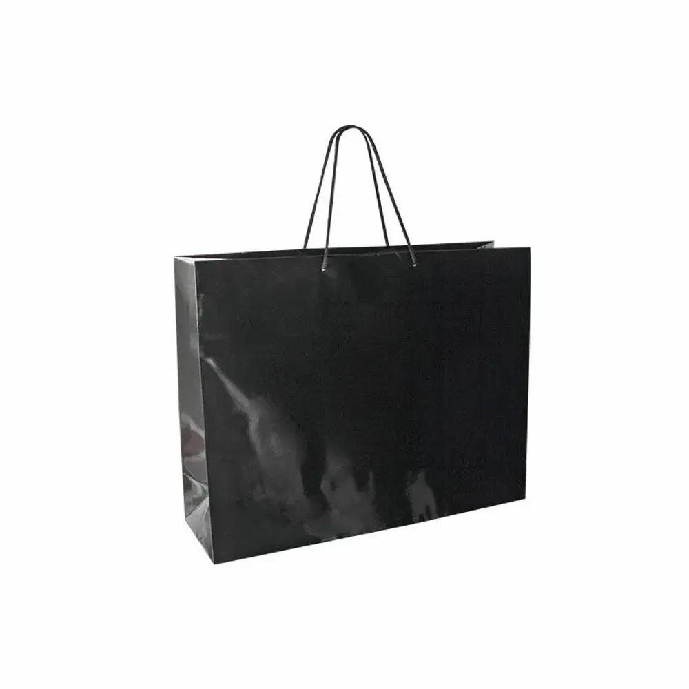 Cadeaux - Sacs papier brillant noir 43 x 12 x H 32cm, 190g (x10) - LAVAL 1878