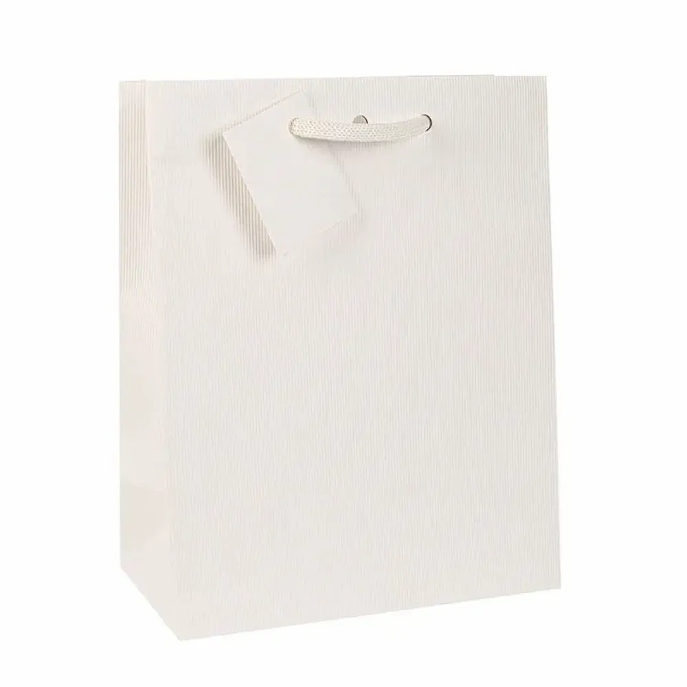 Cadeaux - Sacs papier recyclé blanc à rayures - LAVAL 1878