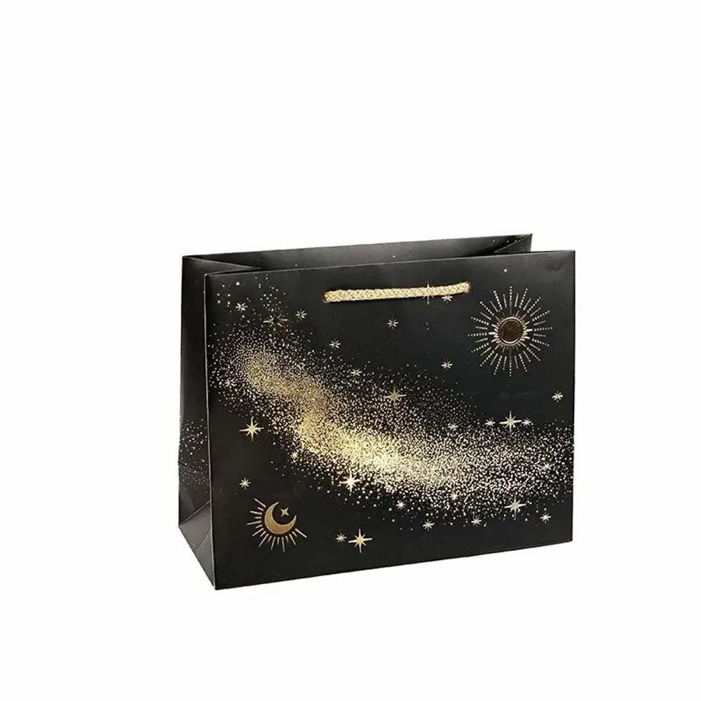 Gifts - Matte black paper bags with a golden astral sky - LAVAL 1878